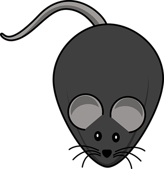 Stylized Black Mouse Graphic