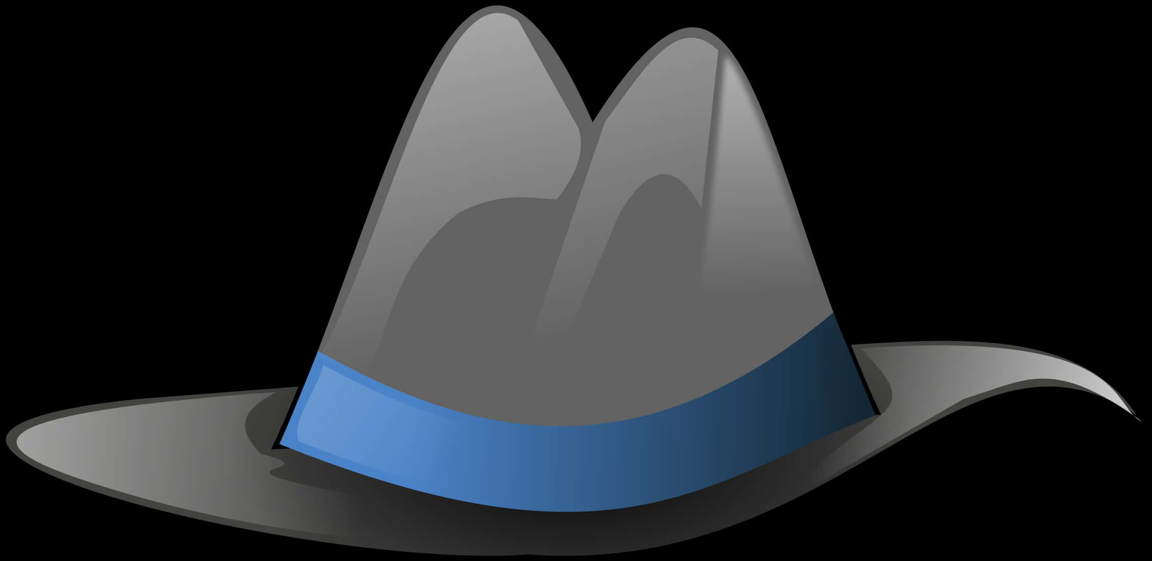 Stylized Black Sombrerowith Blue Band