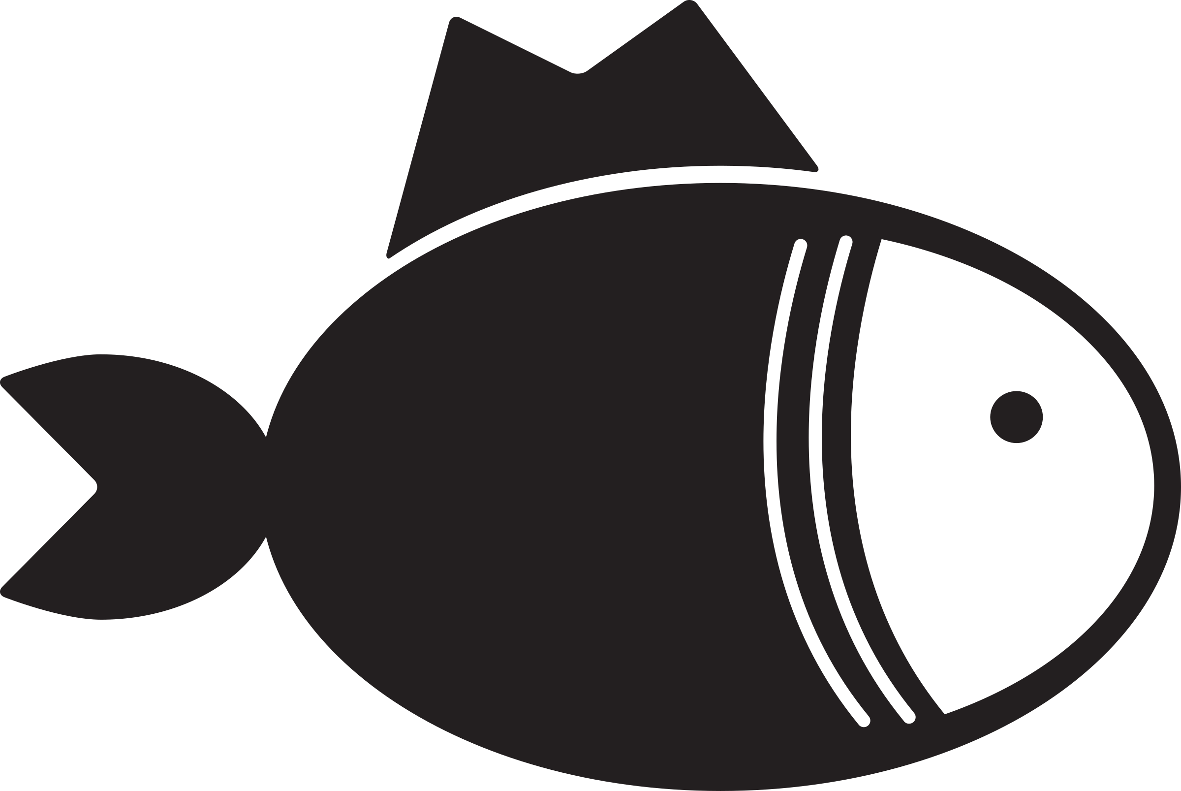 Stylized Black Tuna Icon