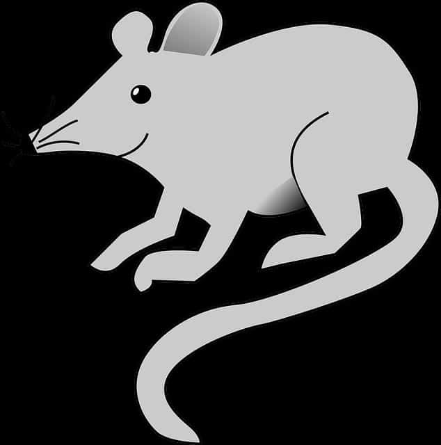 Stylized Blackand White Rat Illustration