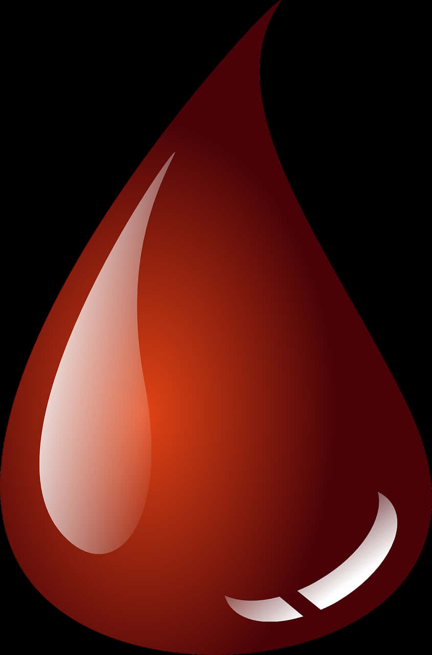 Stylized Blood Drop Graphic