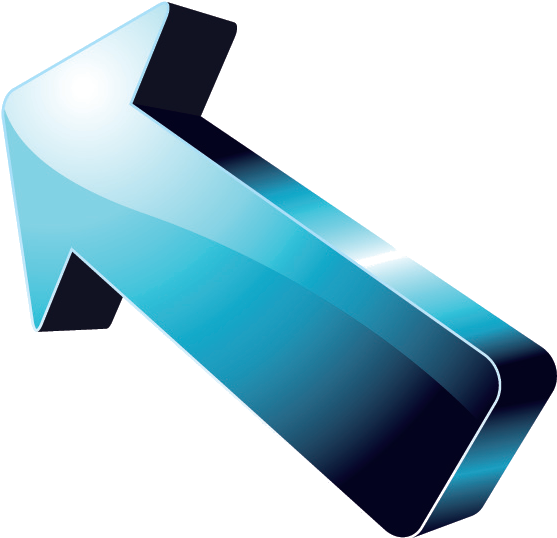 Stylized Blue Arrow Graphic