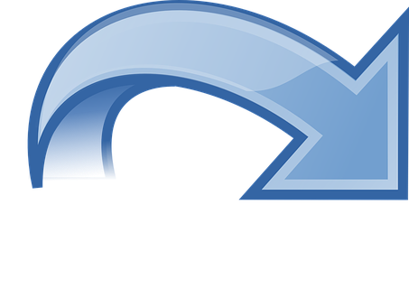 Stylized Blue Arrow