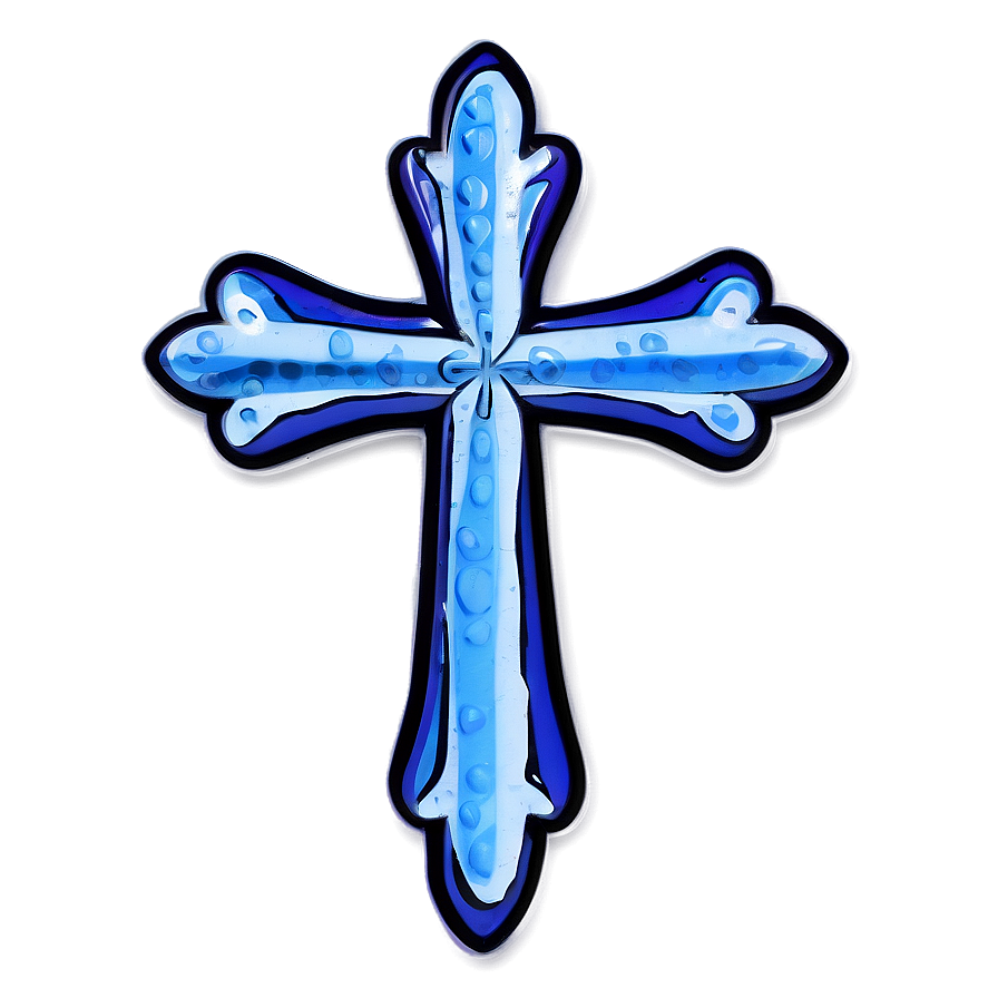 Stylized Blue Cross Feature Png Eer17