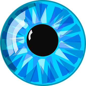 Stylized Blue Eye Graphic