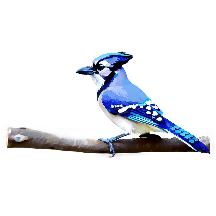 Stylized Blue Jay Graphic Png 06262024