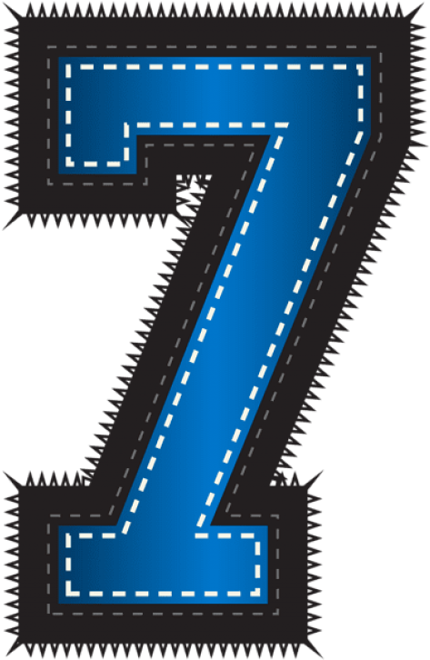 Stylized Blue Number7