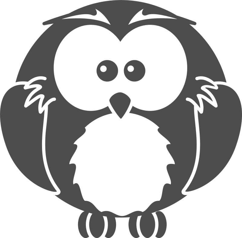 Stylized Blue Owl Graphic