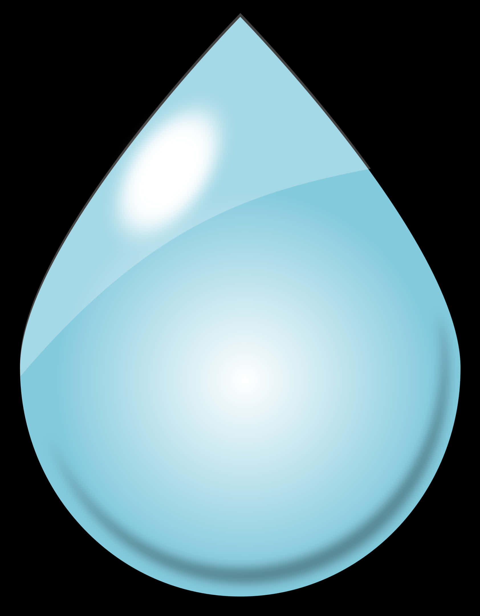 Stylized Blue Tear Drop
