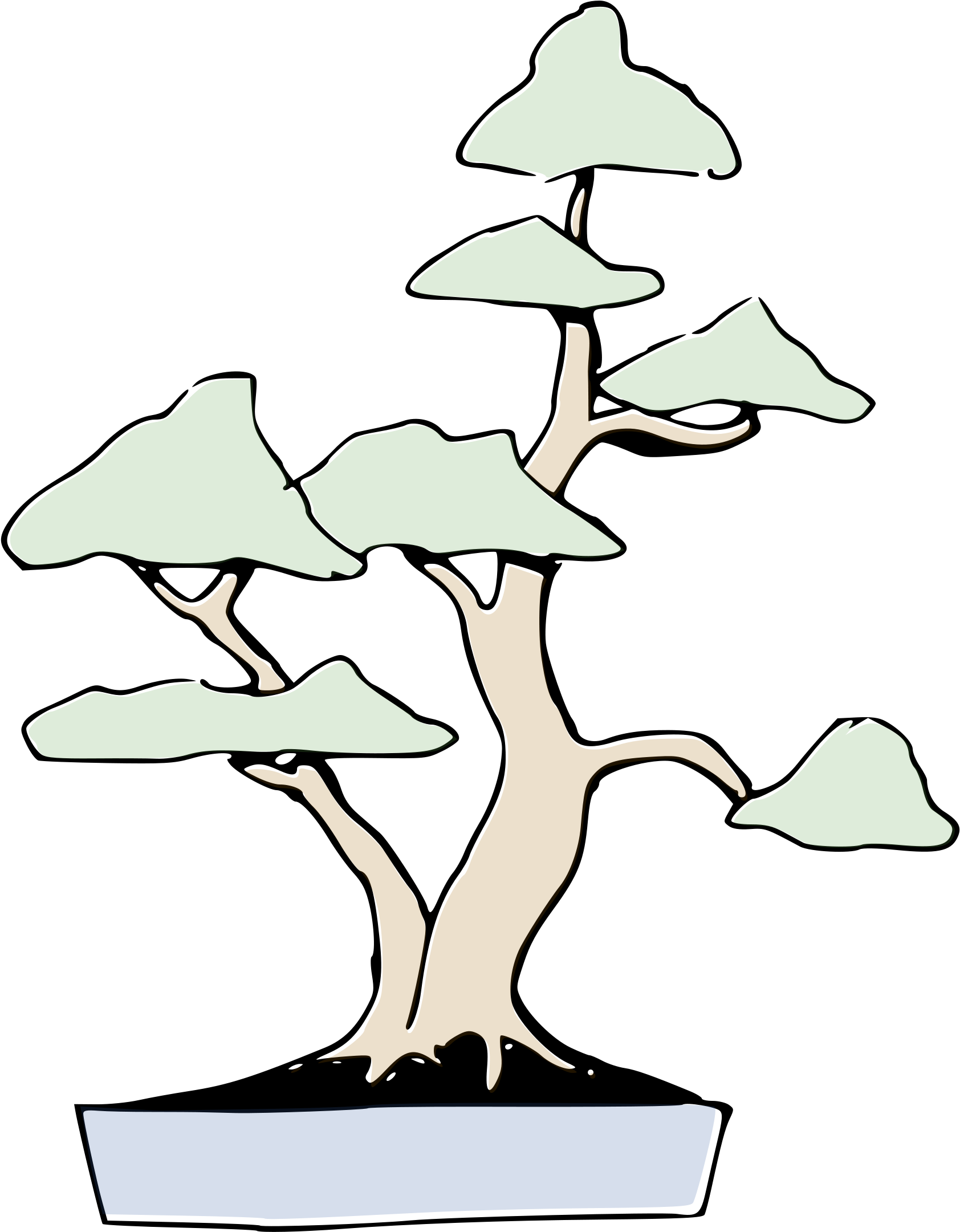 Stylized Bonsai Tree Illustration