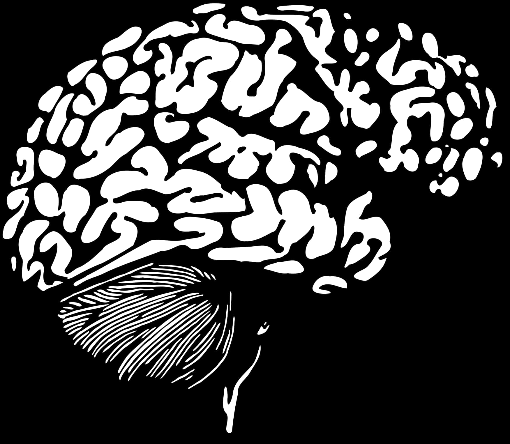 Stylized Brain Illustration