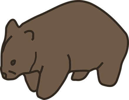 Stylized Brown Bear Illustration