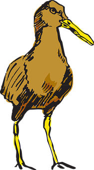 Stylized Brown Bird Illustration