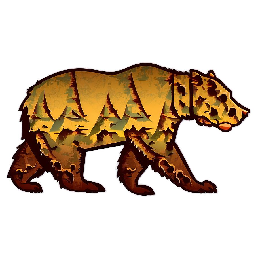 Stylized California Bear Png 86