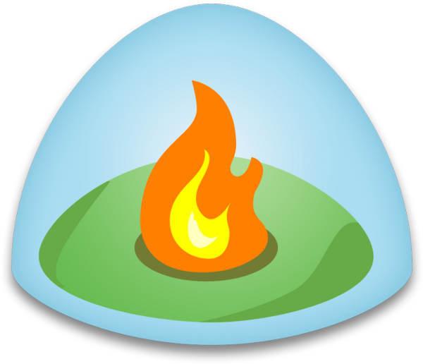 Stylized Campfire Graphic