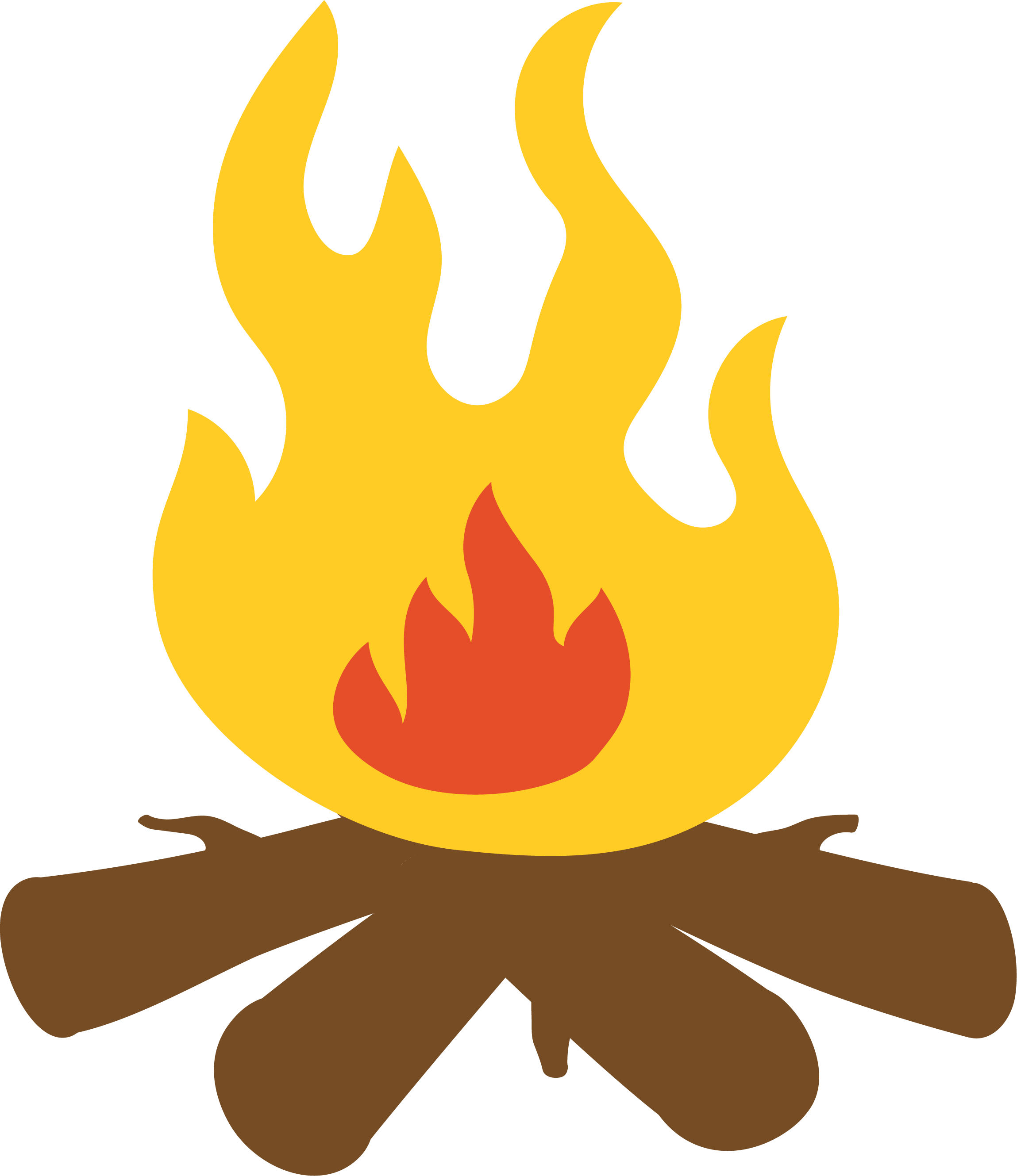 Stylized Campfire Graphic