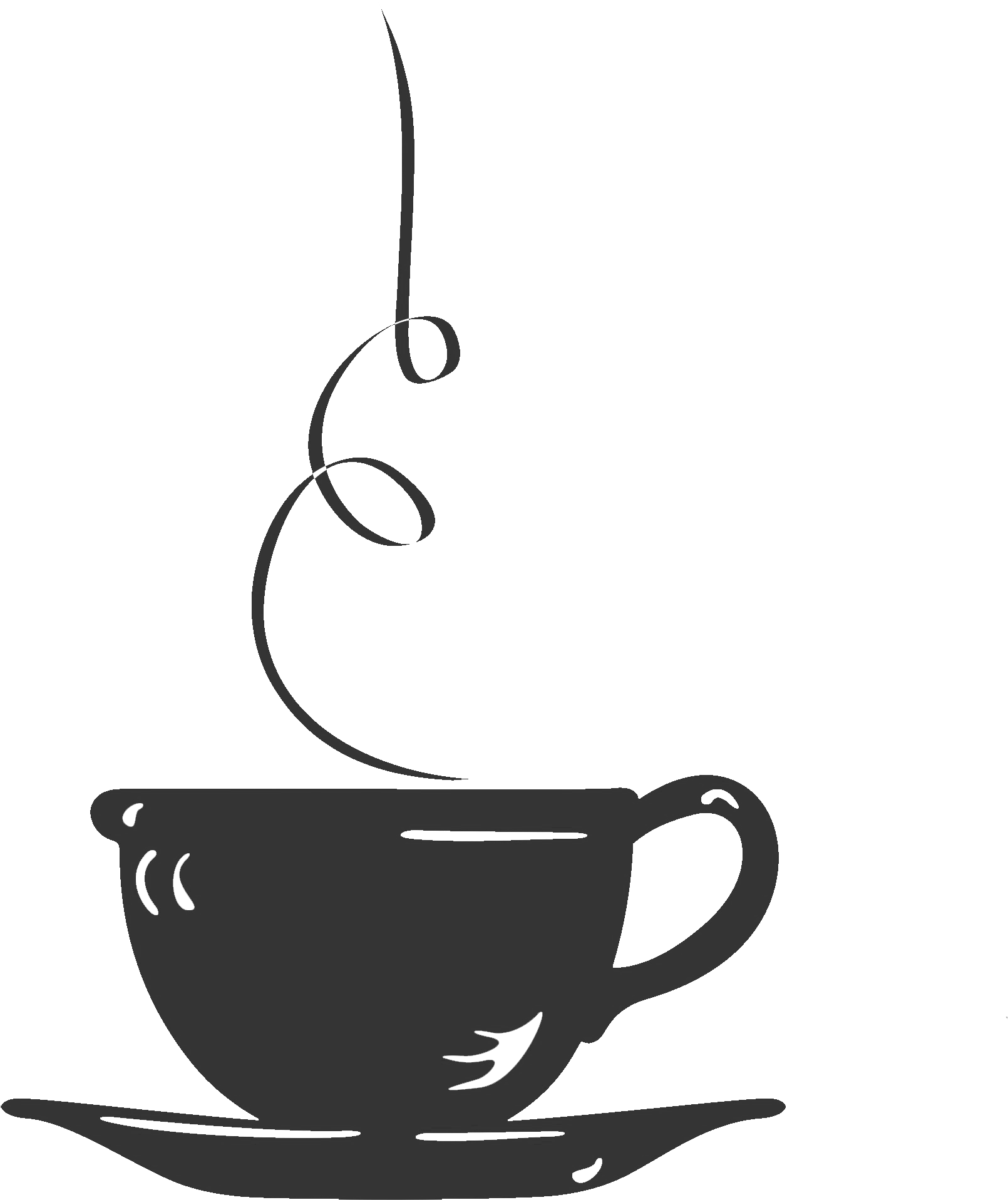 Stylized Cappuccino Cup Silhouette