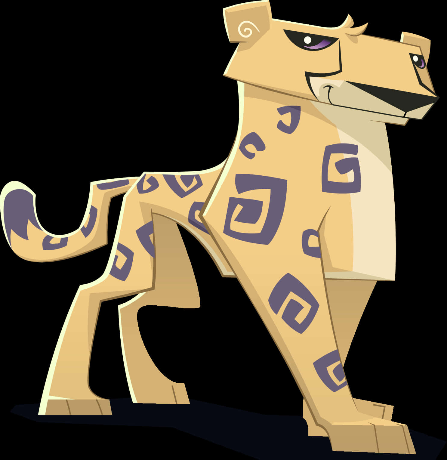 Stylized Cartoon Leopard Character