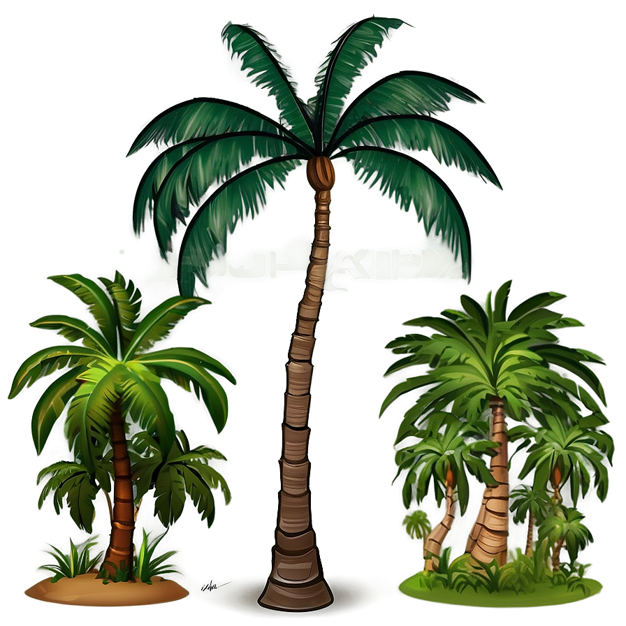 Stylized Cartoon Palm Tree Png 06212024