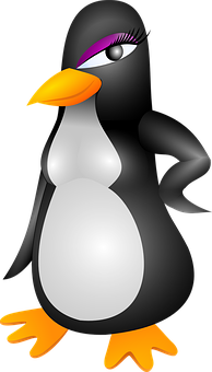 Stylized Cartoon Penguin