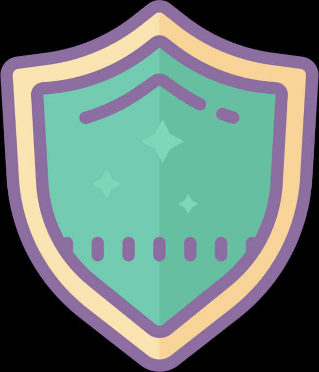 Stylized Cartoon Shield Graphic