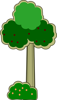 Stylized Cartoon Tree Illustration