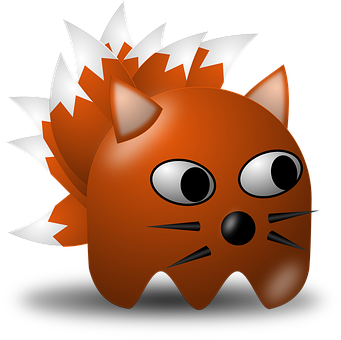 Stylized Cat Emoji Graphic