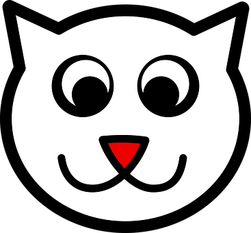 Stylized Cat Face Graphic