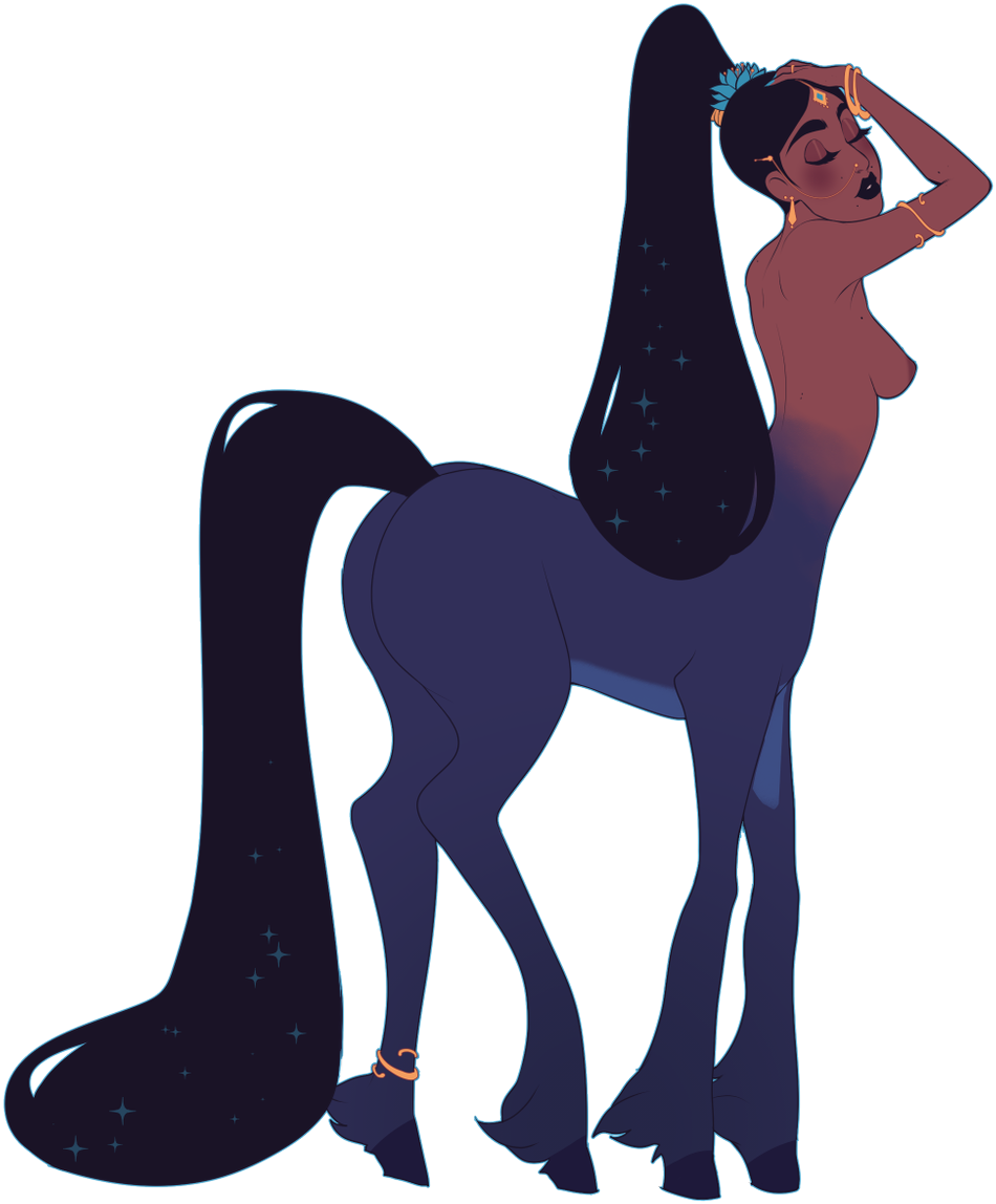 Stylized Centaur Woman Illustration