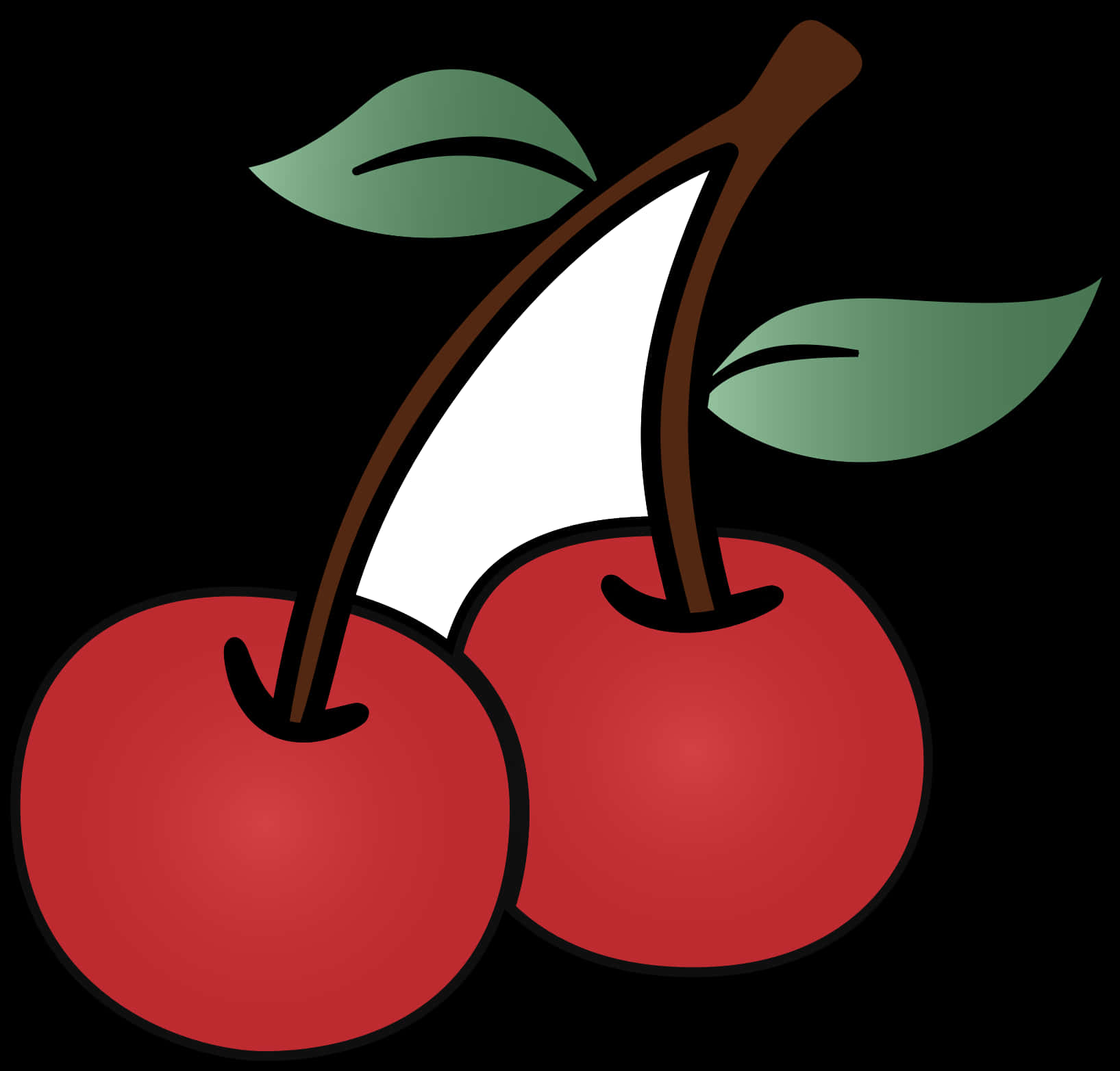 Stylized Cherry Illustration