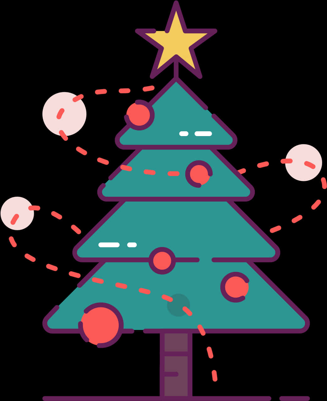 Stylized Christmas Tree Illustration