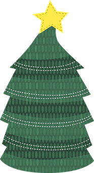 Stylized Christmas Tree Illustration