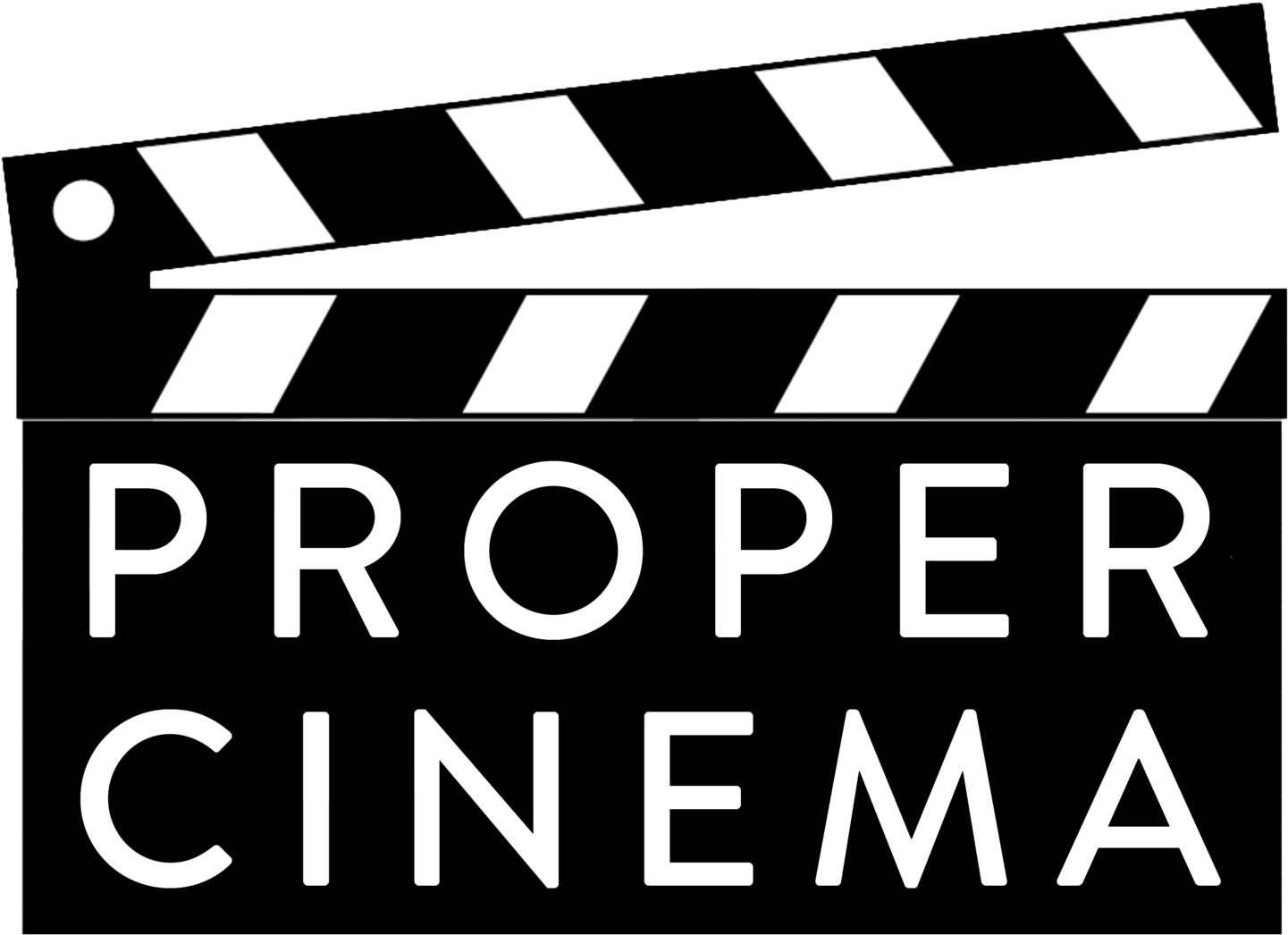 Stylized Clapperboard Proper Cinema