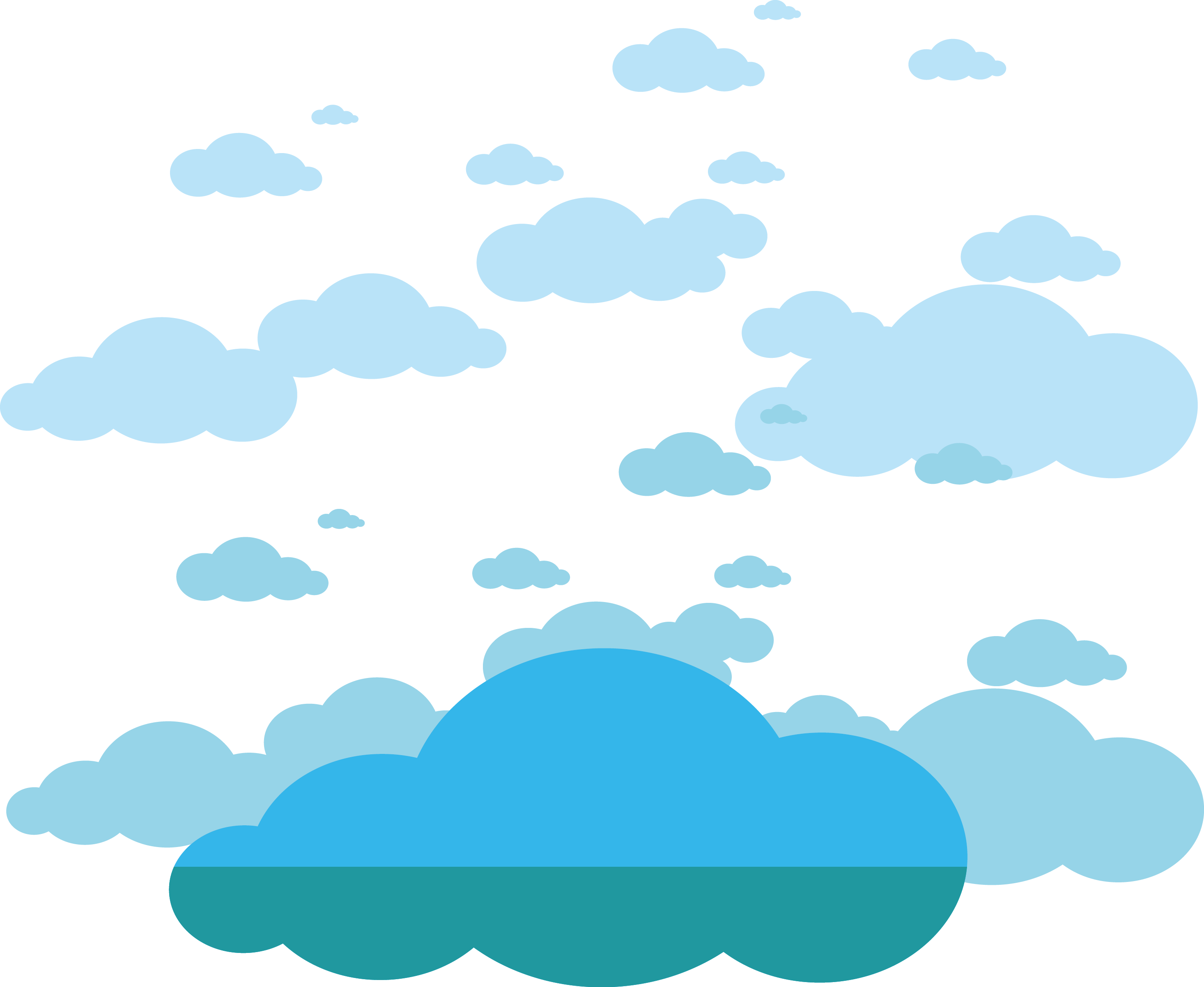 Stylized Clouds Transparent Background