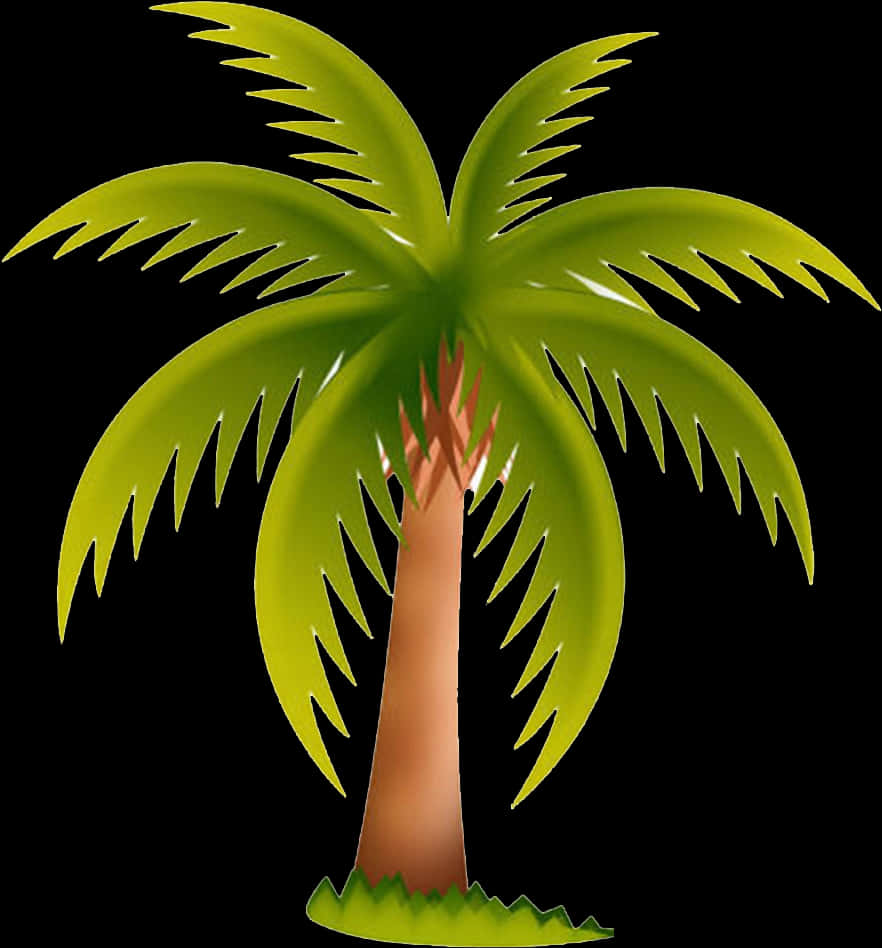 Stylized Coconut Tree Illustration