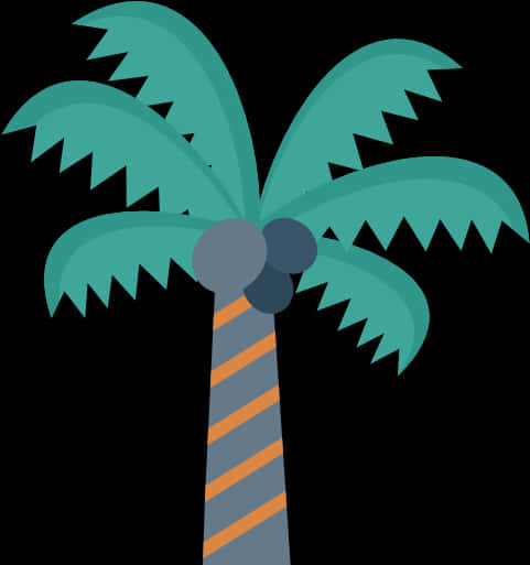 Stylized Coconut Tree Illustration