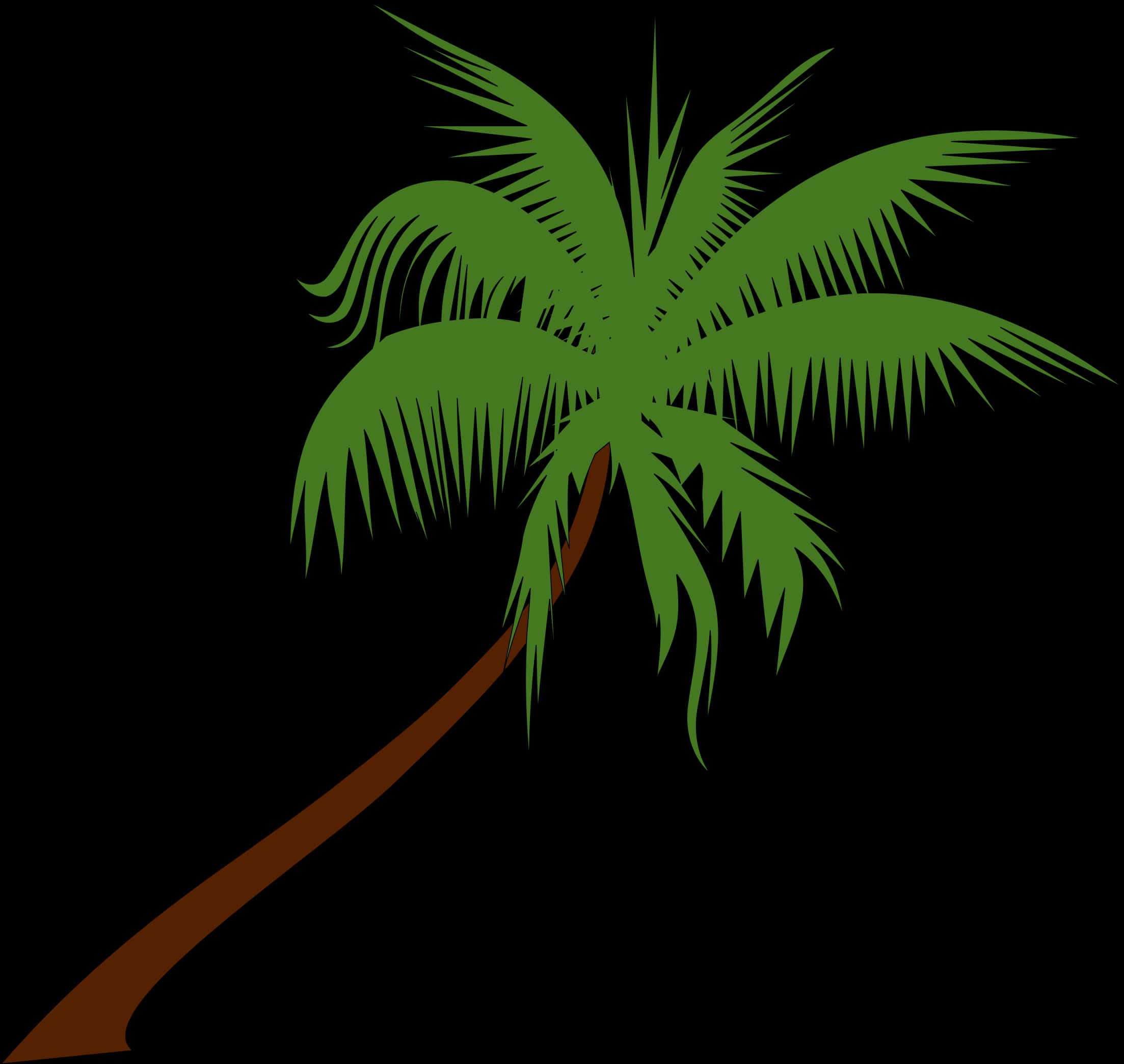 Stylized Coconut Tree Vector