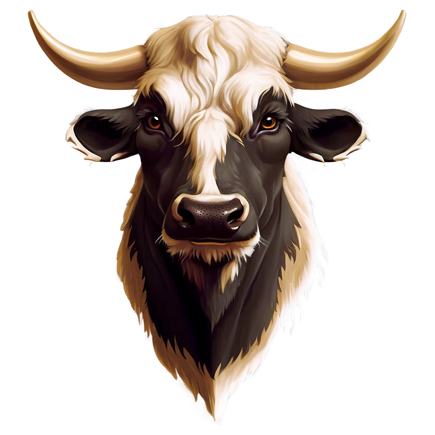 Stylized Cow Head Logo Png Dln