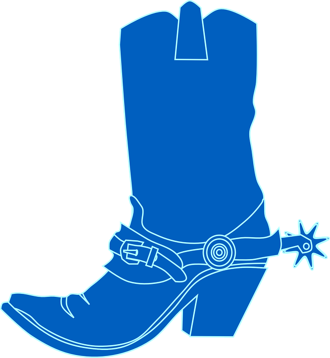 Stylized Cowboy Boot Outline