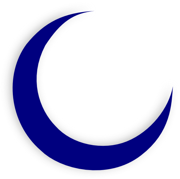 Stylized Crescent Moon Graphic