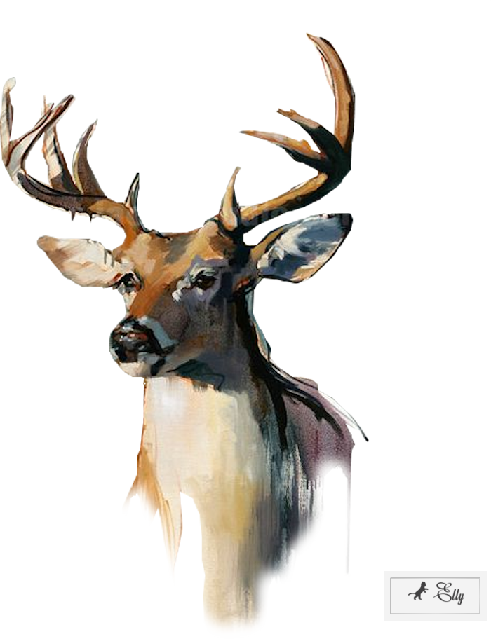 Stylized Deer Painting