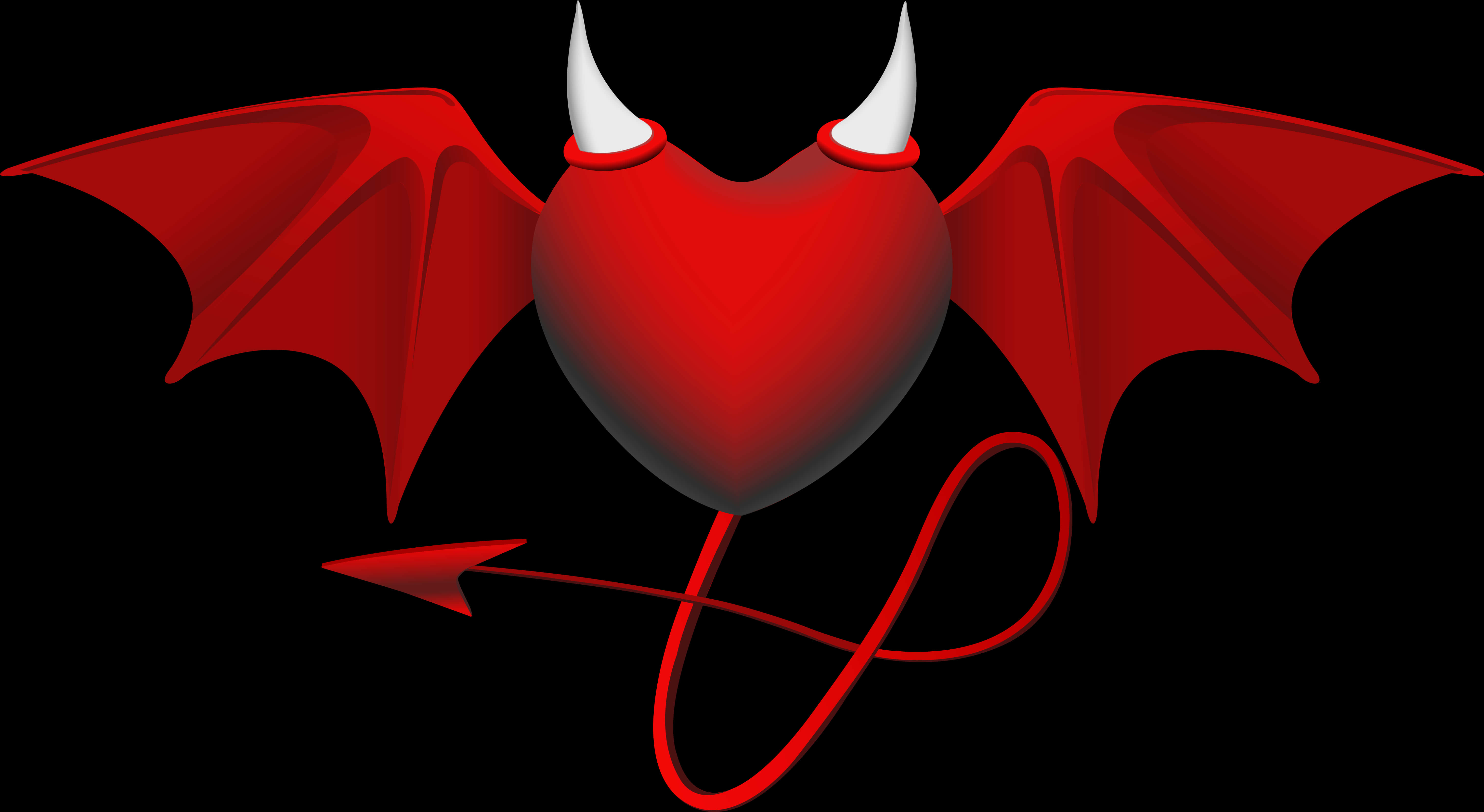 Stylized Devil Heart Illustration