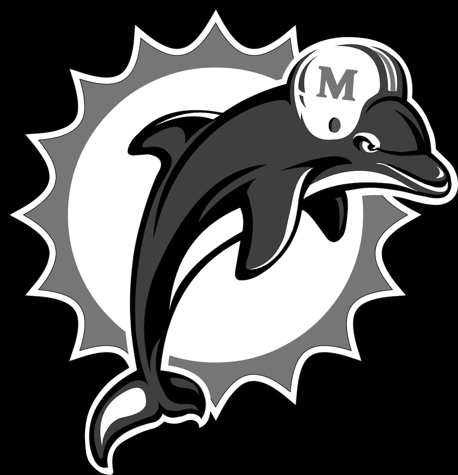 Stylized Dolphin Sports Logo
