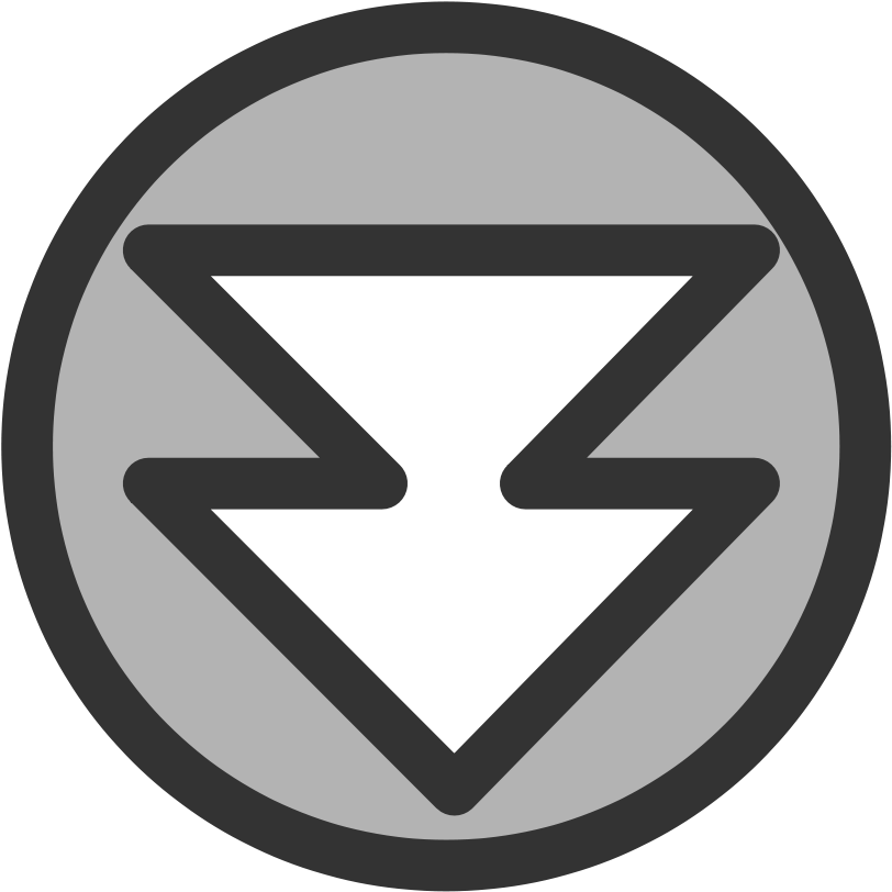 Stylized Down Arrow Icon