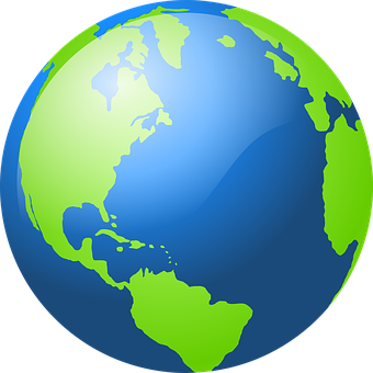 Stylized Earth Globe Graphic
