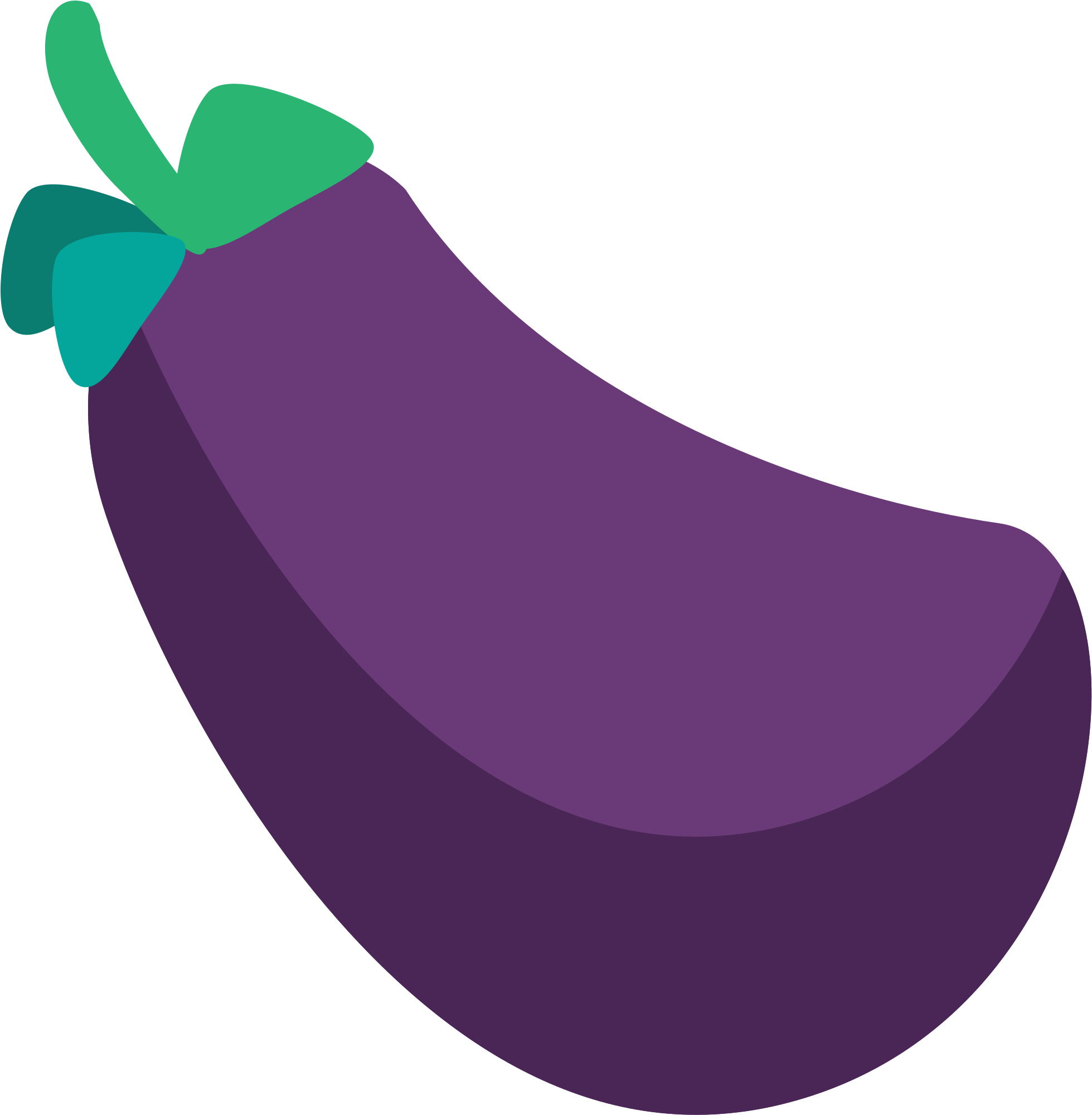 Stylized Eggplant Graphic