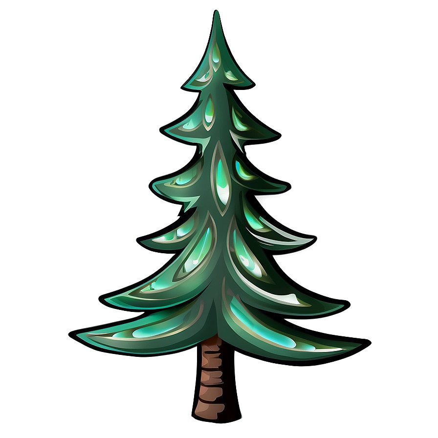 Stylized Evergreen Tree Png 36