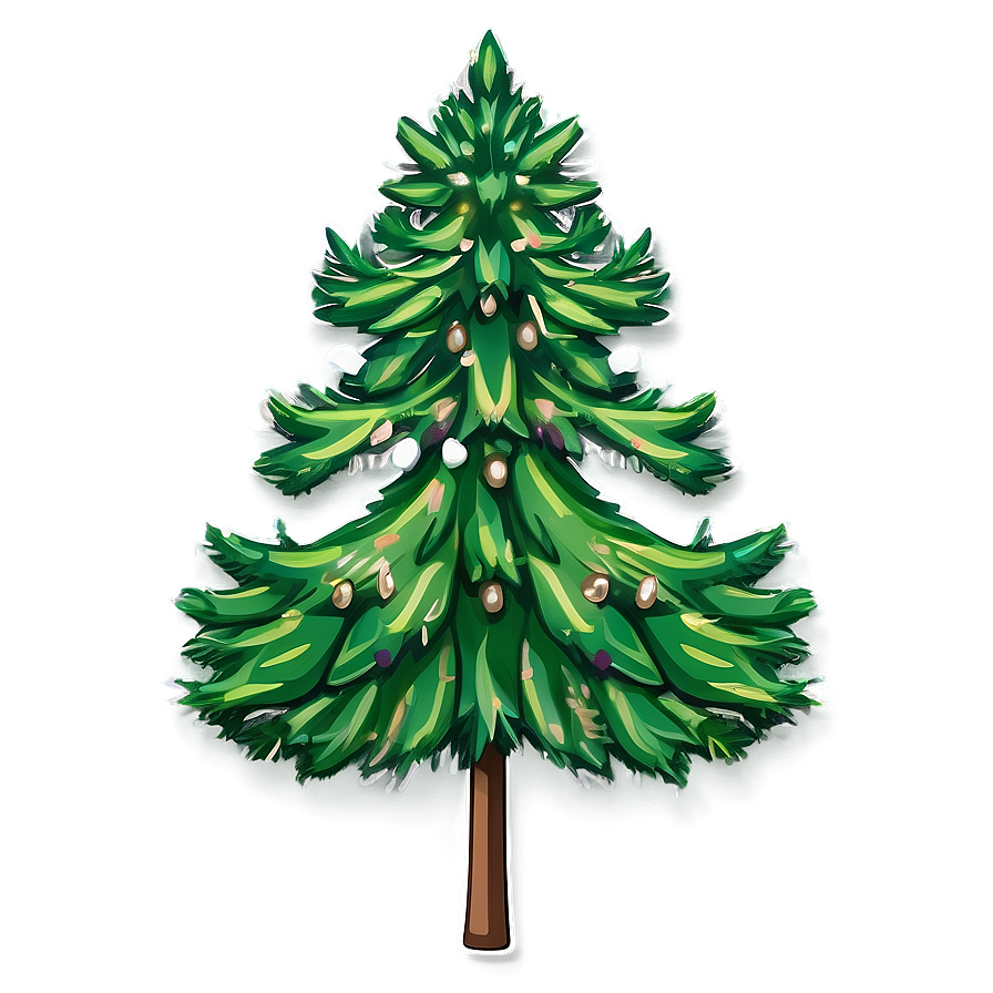 Stylized Evergreen Tree Png 7