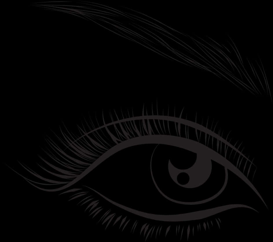 Stylized Eyeand Eyelashes Graphic