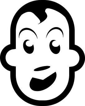 Stylized Face Blackand White